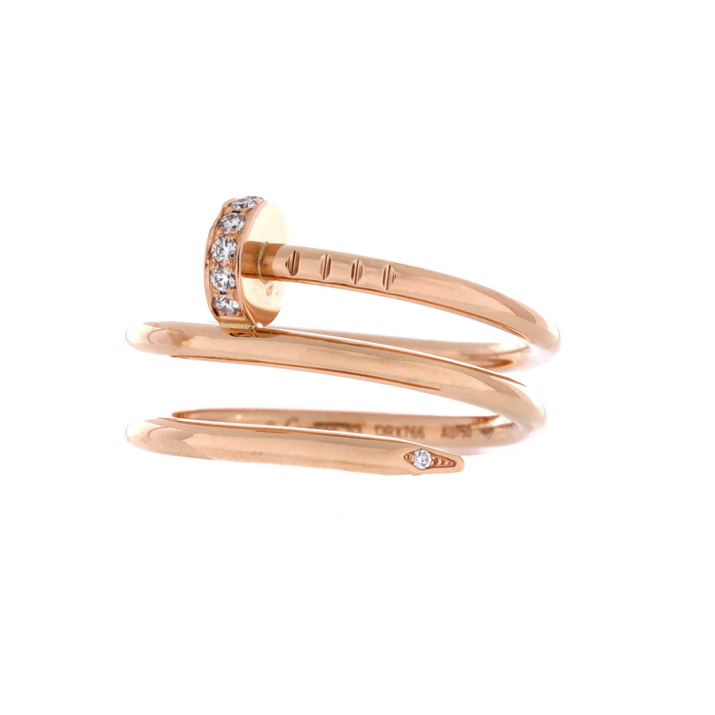 Juste un Clou Double Ring 18K Rose Gold and Diamonds Small