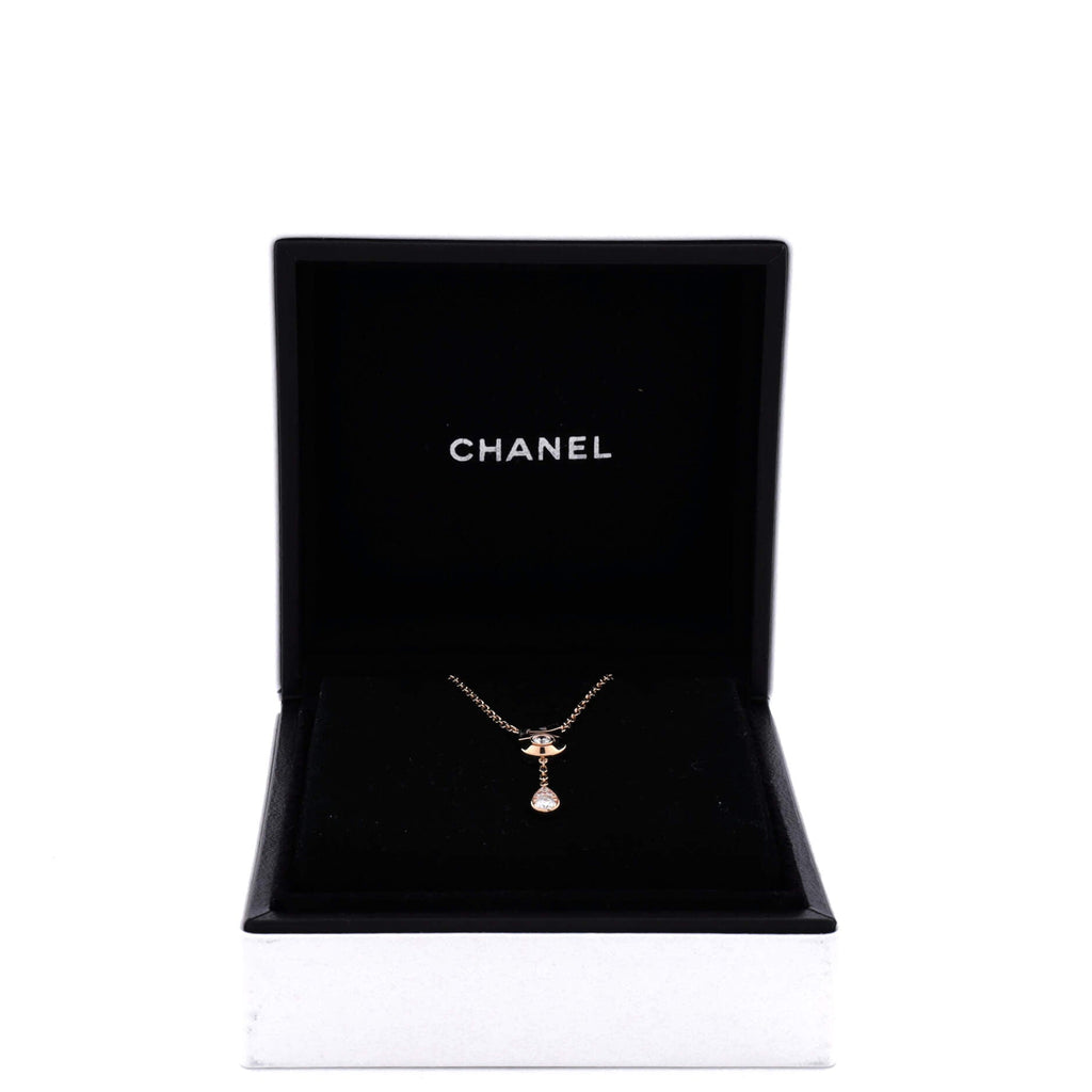 Extrait de No.5 Pendant Necklace 18K Beige Gold with Diamonds