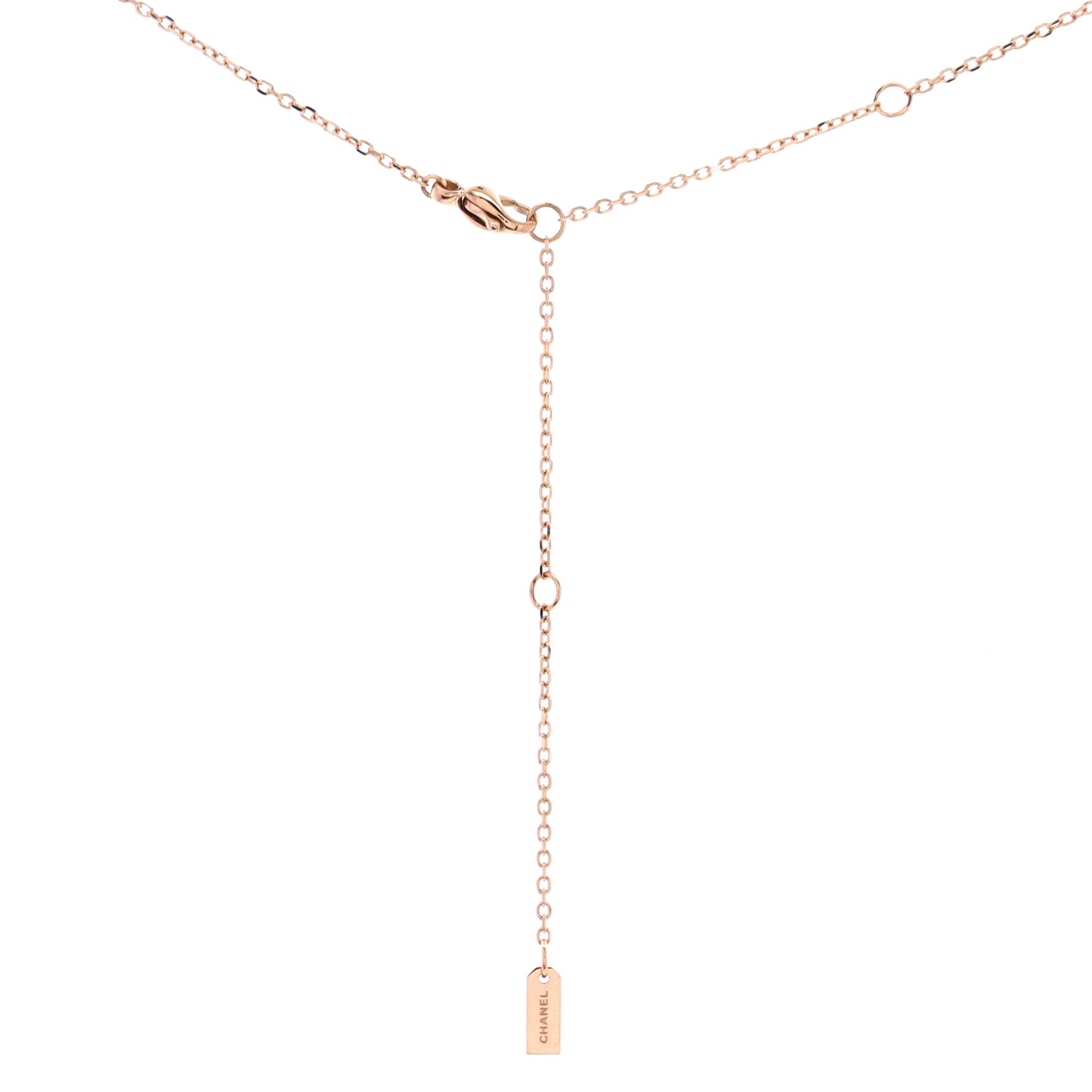 Extrait de No.5 Pendant Necklace 18K Beige Gold with Diamonds