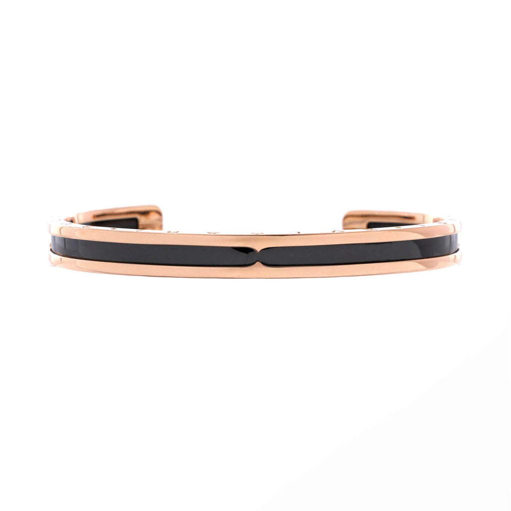 B.Zero1 Cuff Bracelet 18K Rose Gold and Stainless Steel