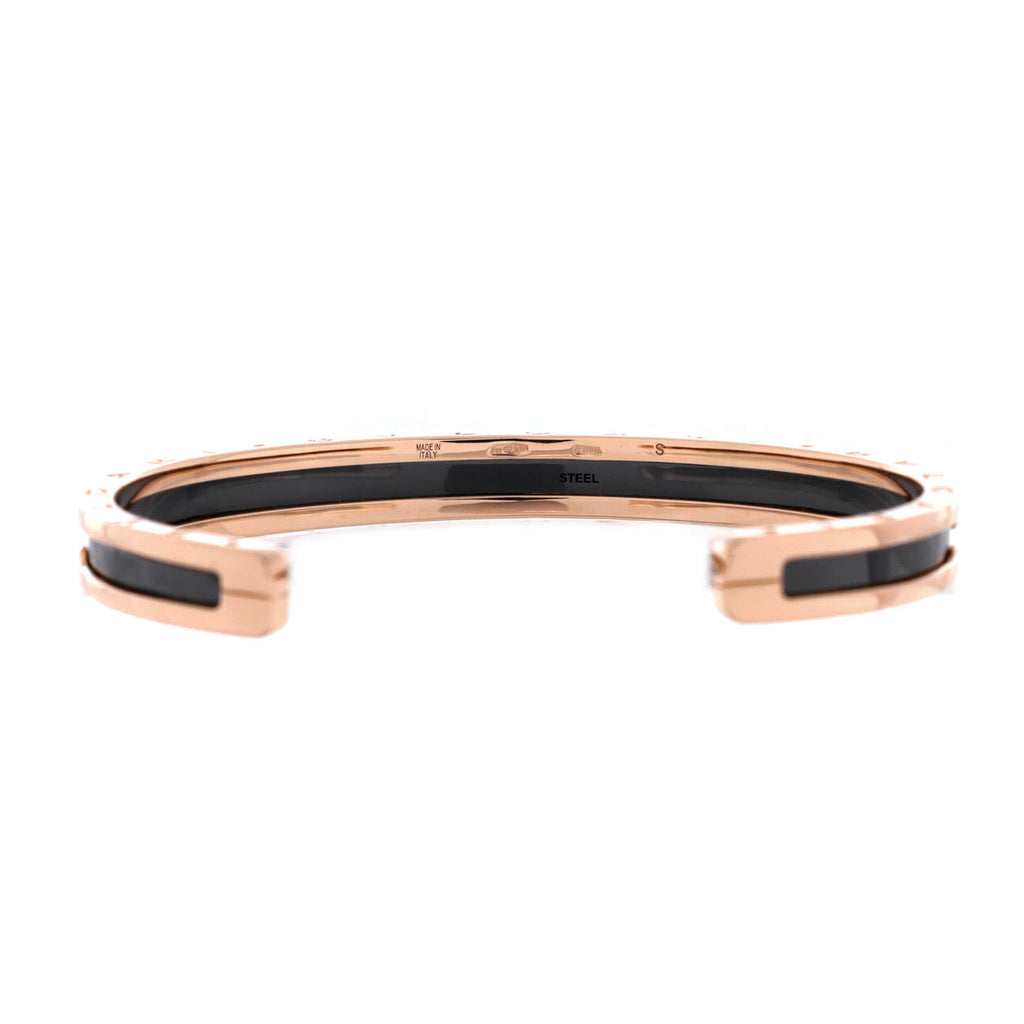 B.Zero1 Cuff Bracelet 18K Rose Gold and Stainless Steel