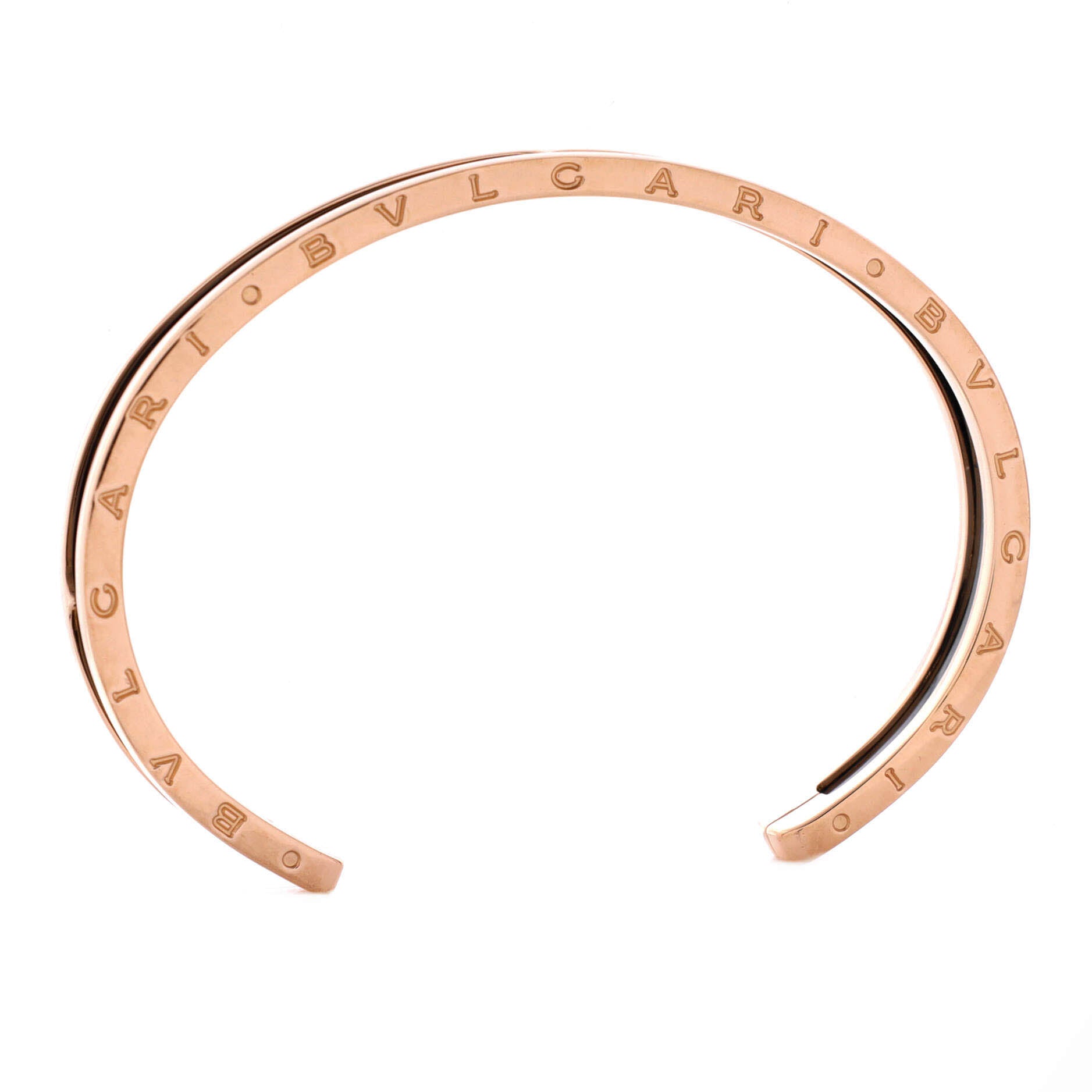 B.Zero1 Cuff Bracelet 18K Rose Gold and Stainless Steel