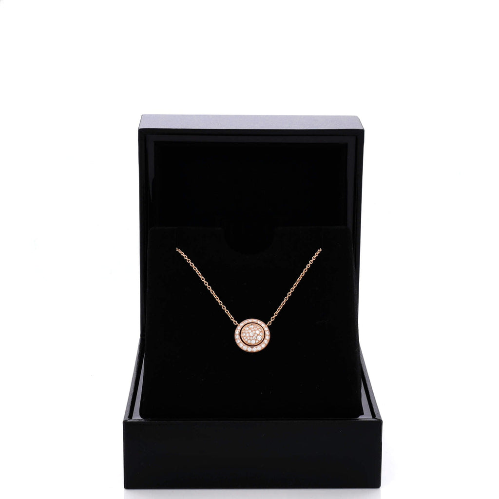 Possession Pendant Necklace 18K Rose Gold with Pave Diamonds