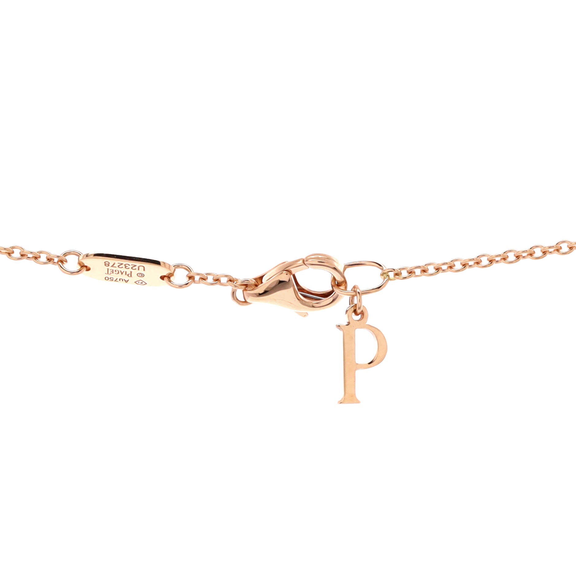 Possession Pendant Necklace 18K Rose Gold with Pave Diamonds