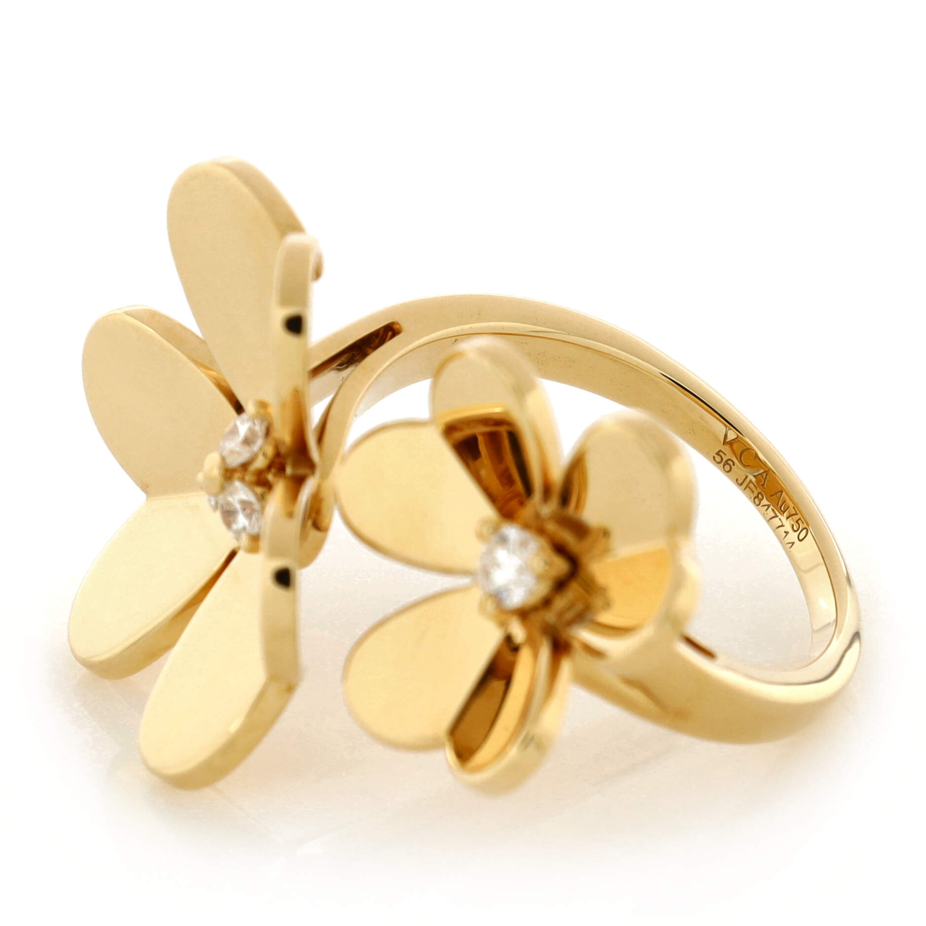 Frivole Between the Finger Ring 18K Yellow Gold with Diamonds