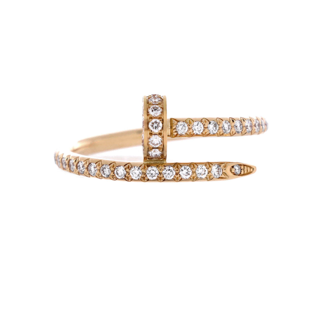Juste un Clou Paved Ring 18K Yellow Gold with Diamonds Small