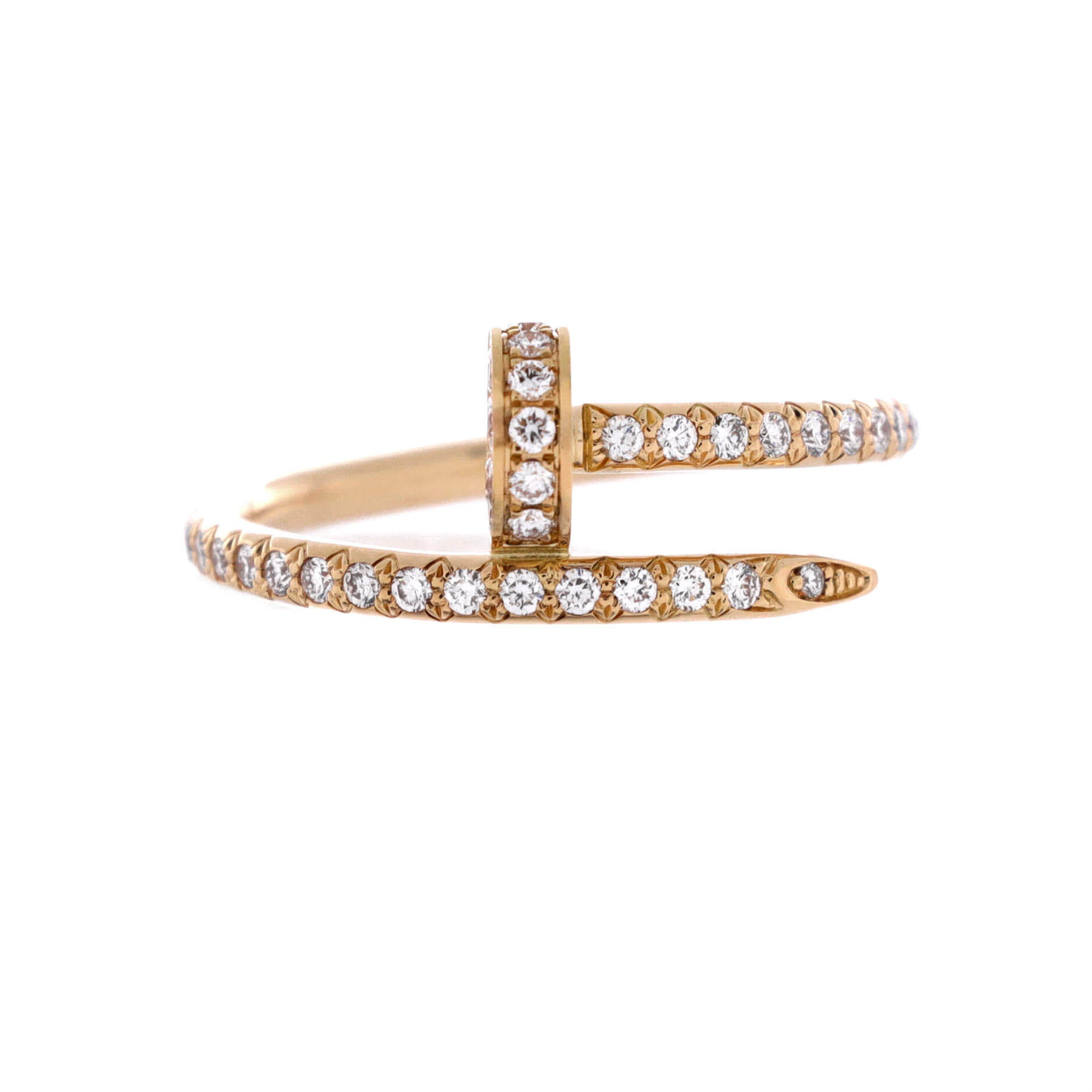Juste un Clou Paved Ring 18K Yellow Gold with Diamonds Small