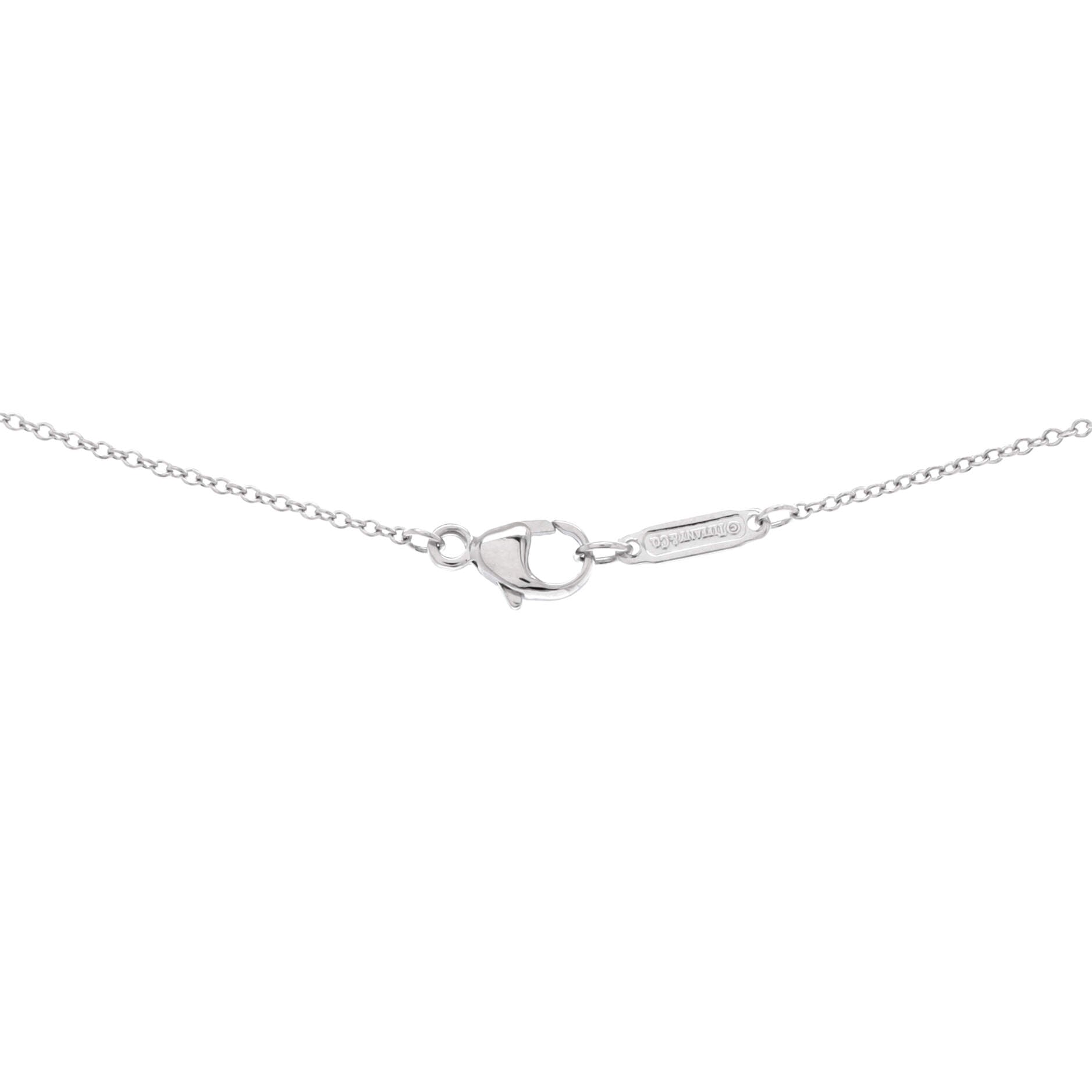 By The Yard Lavalier 14 Diamond Station Pendant Necklace Platinum with Diamonds