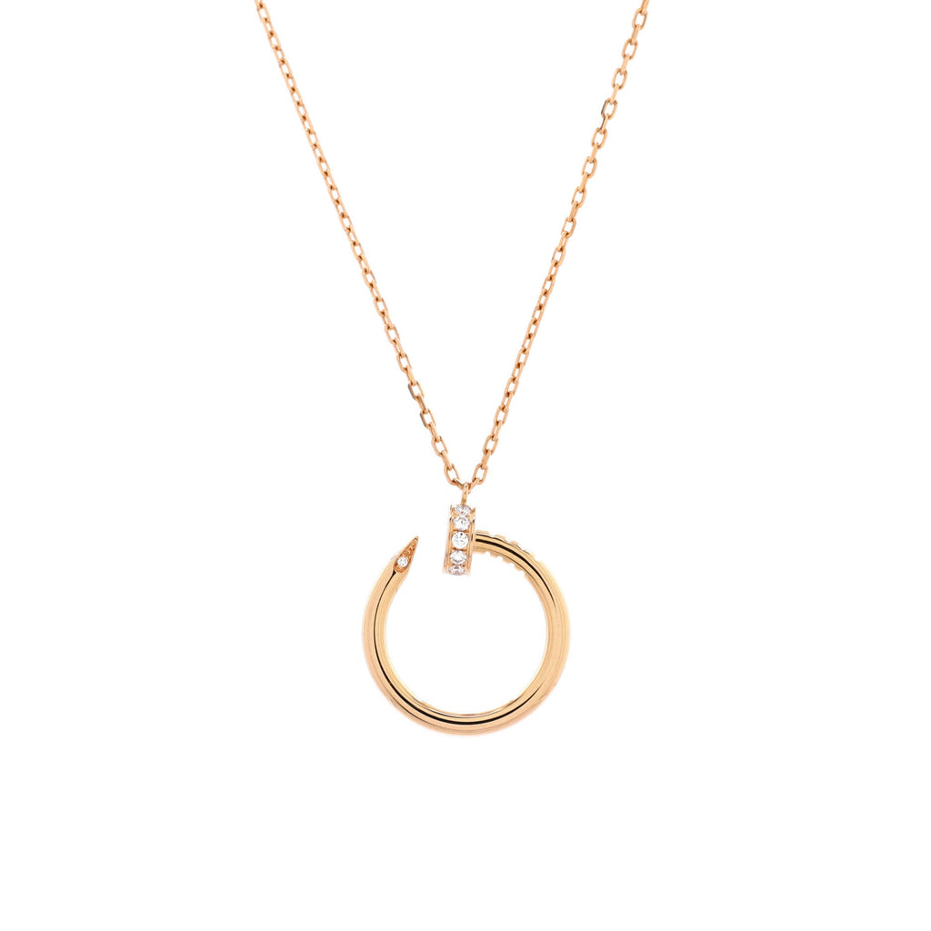 Juste un Clou Pendant Necklace 18K Rose Gold with Diamonds