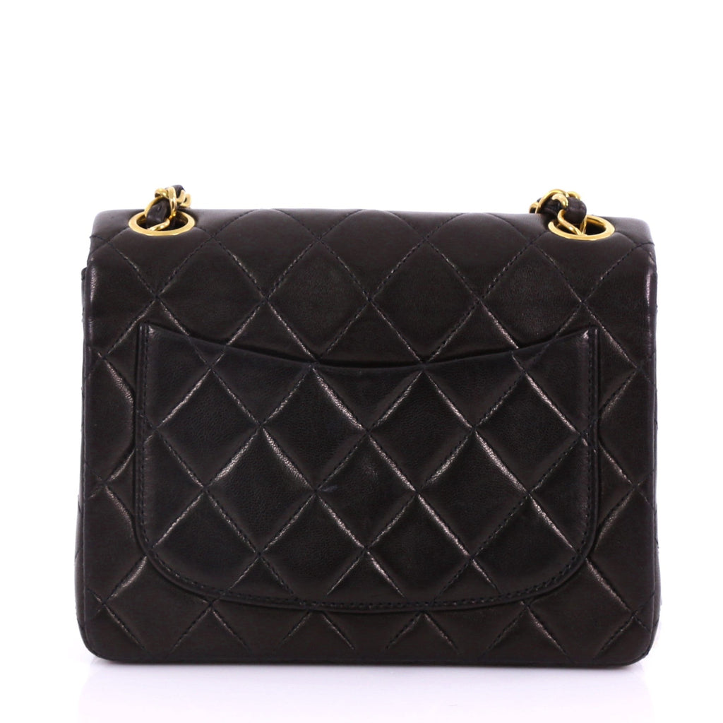 Vintage Square Classic Single Flap Bag Quilted Lambskin Mini