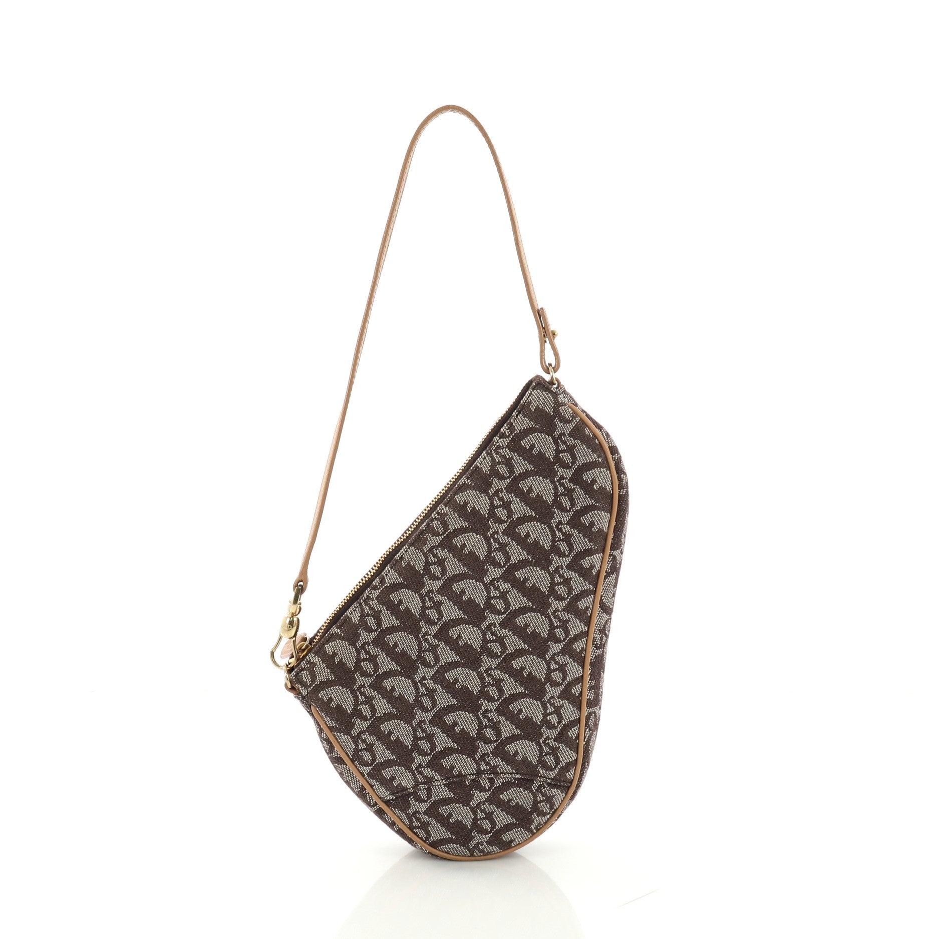 Vintage Saddle Bag Diorissimo Canvas Mini