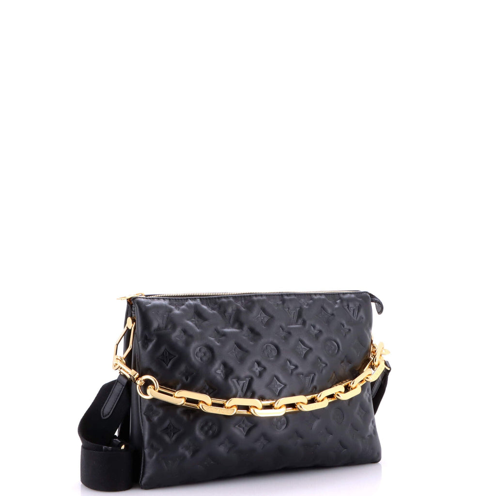 Coussin Bag Monogram Embossed Lambskin MM