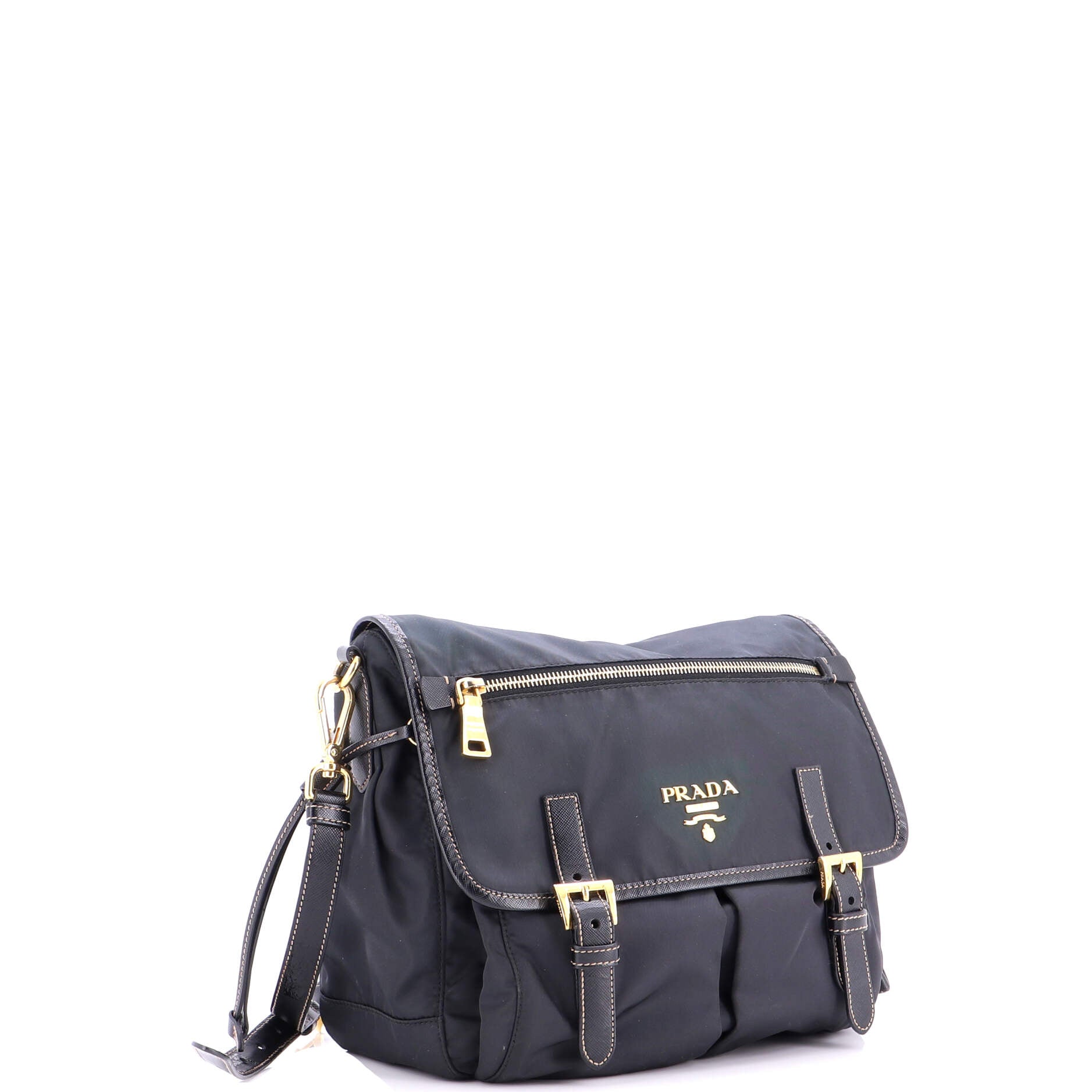Double Buckle Flap Camera Bag Tessuto Medium