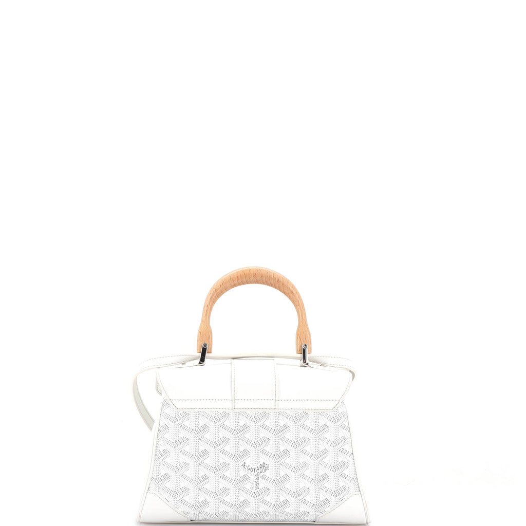 Saigon Top Handle Bag Coated Canvas with Leather Mini