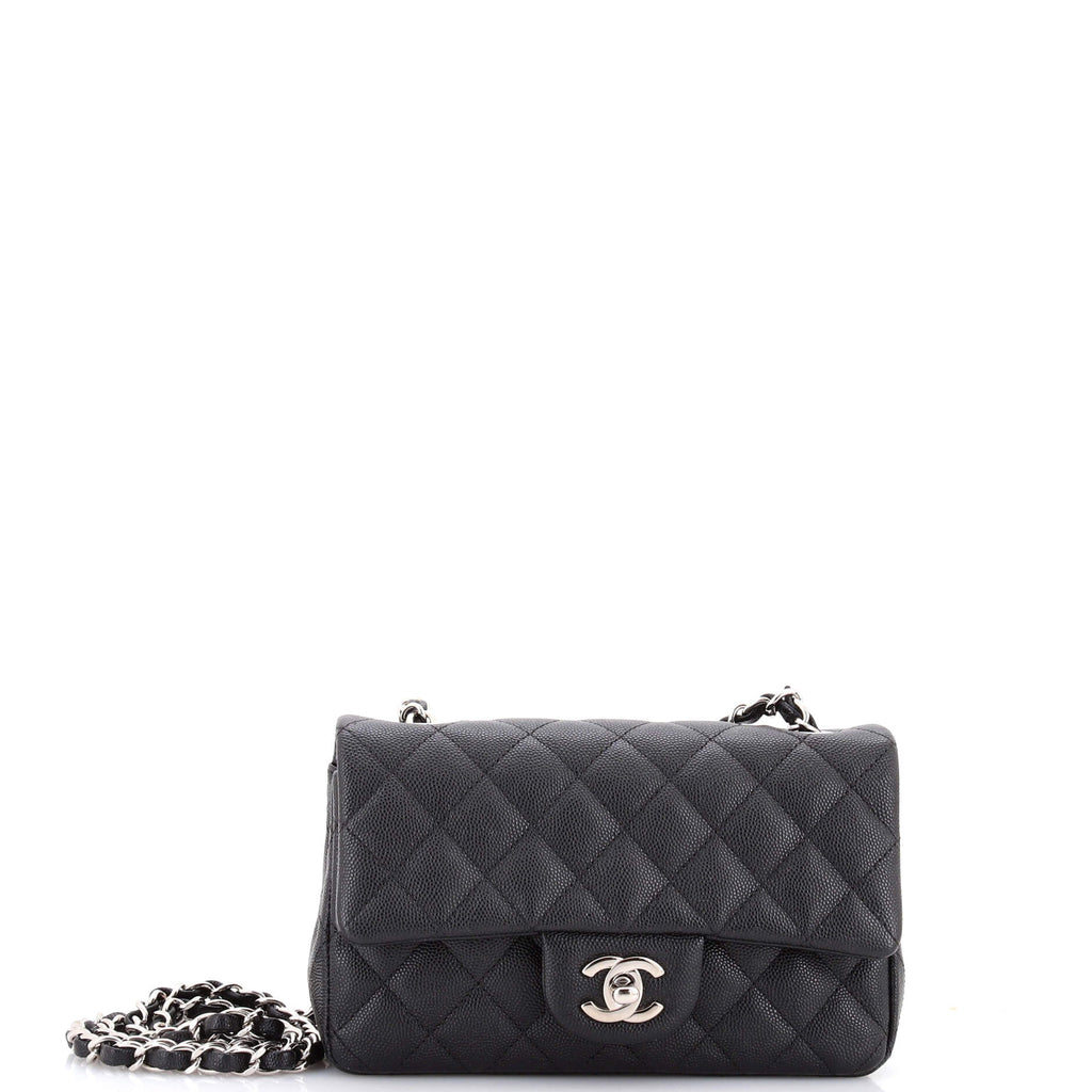Classic Single Flap Bag Quilted Caviar Mini