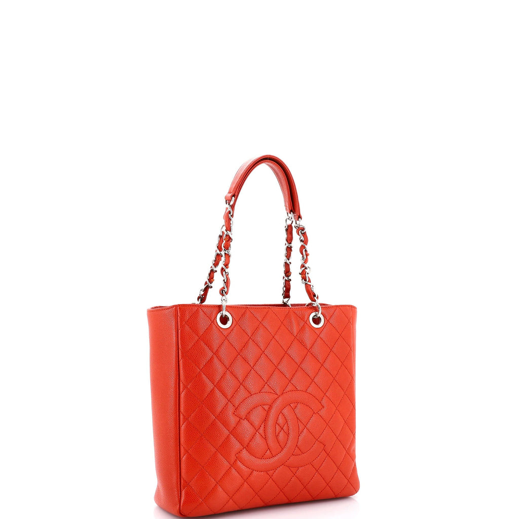 Petite Shopping Tote Quilted Caviar Large