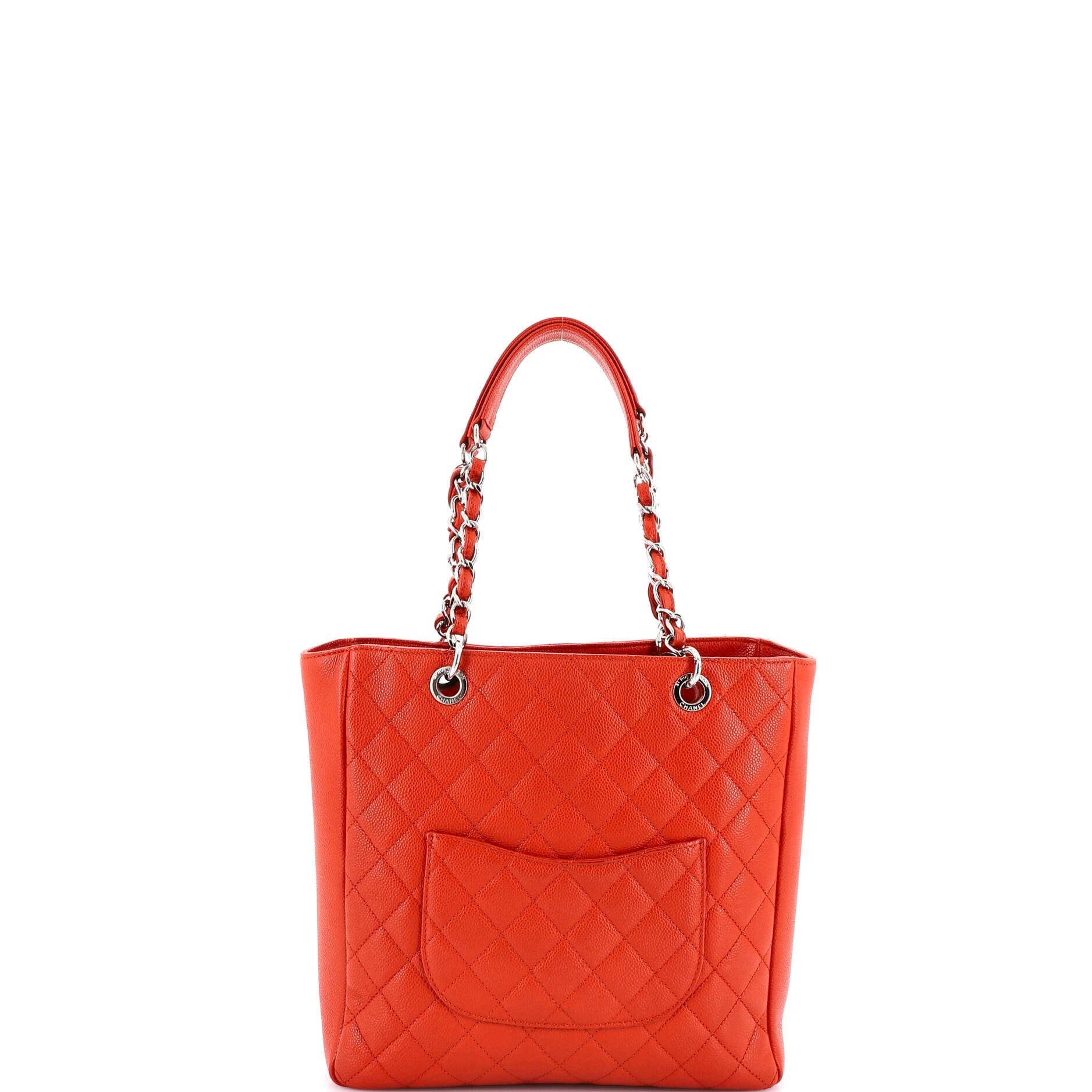 Petite Shopping Tote Quilted Caviar Large