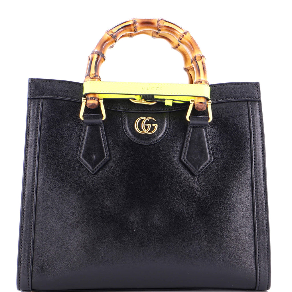 Diana NM Bamboo Handle Tote Leather Small