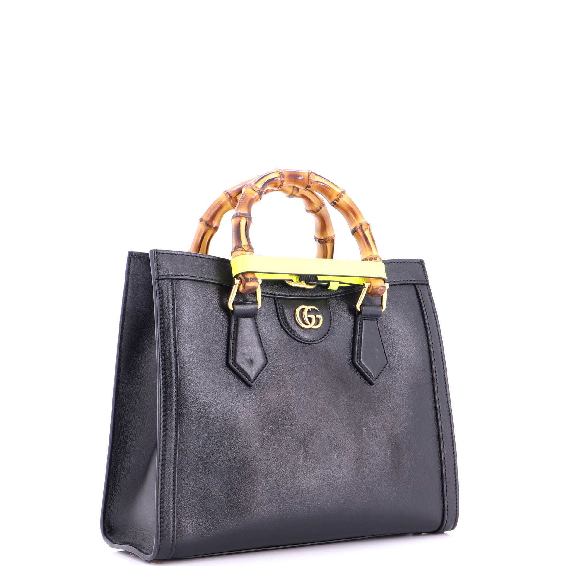 Diana NM Bamboo Handle Tote Leather Small