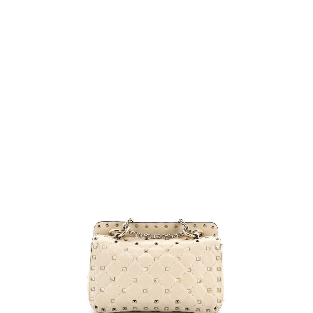 Rockstud Spike Flap Bag Quilted Leather Small