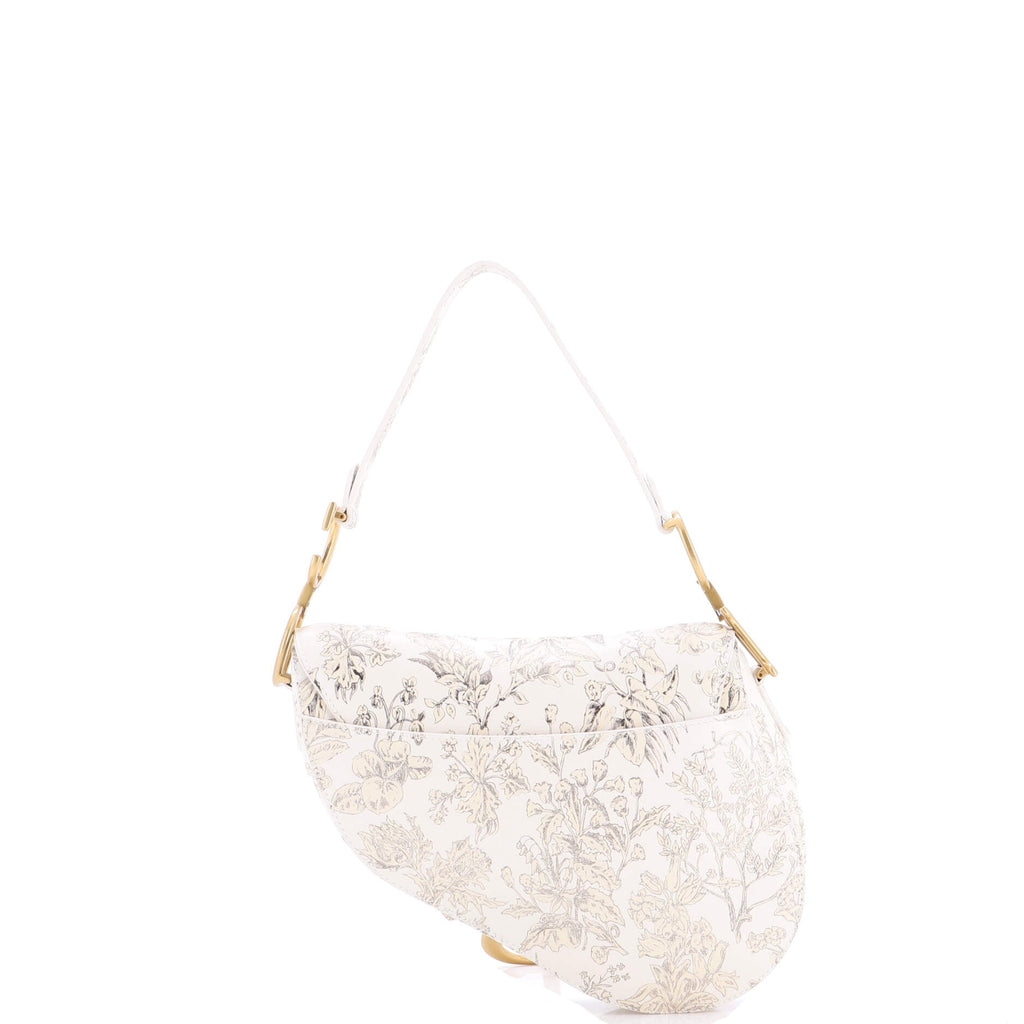 Saddle Handbag with Strap Printed Leather Medium