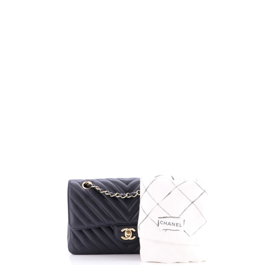 Classic Double Flap Bag Chevron Lambskin Small