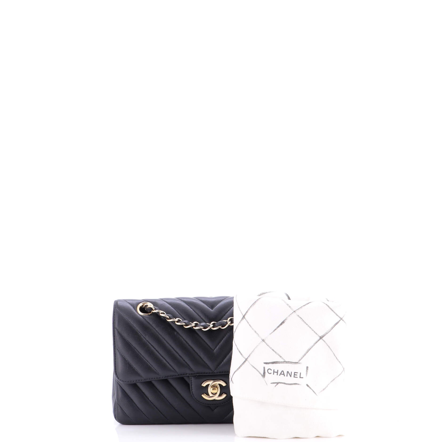 Classic Double Flap Bag Chevron Lambskin Small