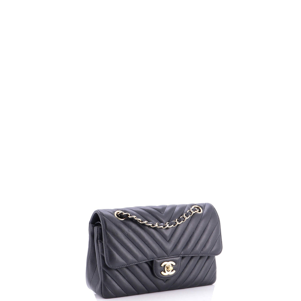 Classic Double Flap Bag Chevron Lambskin Small