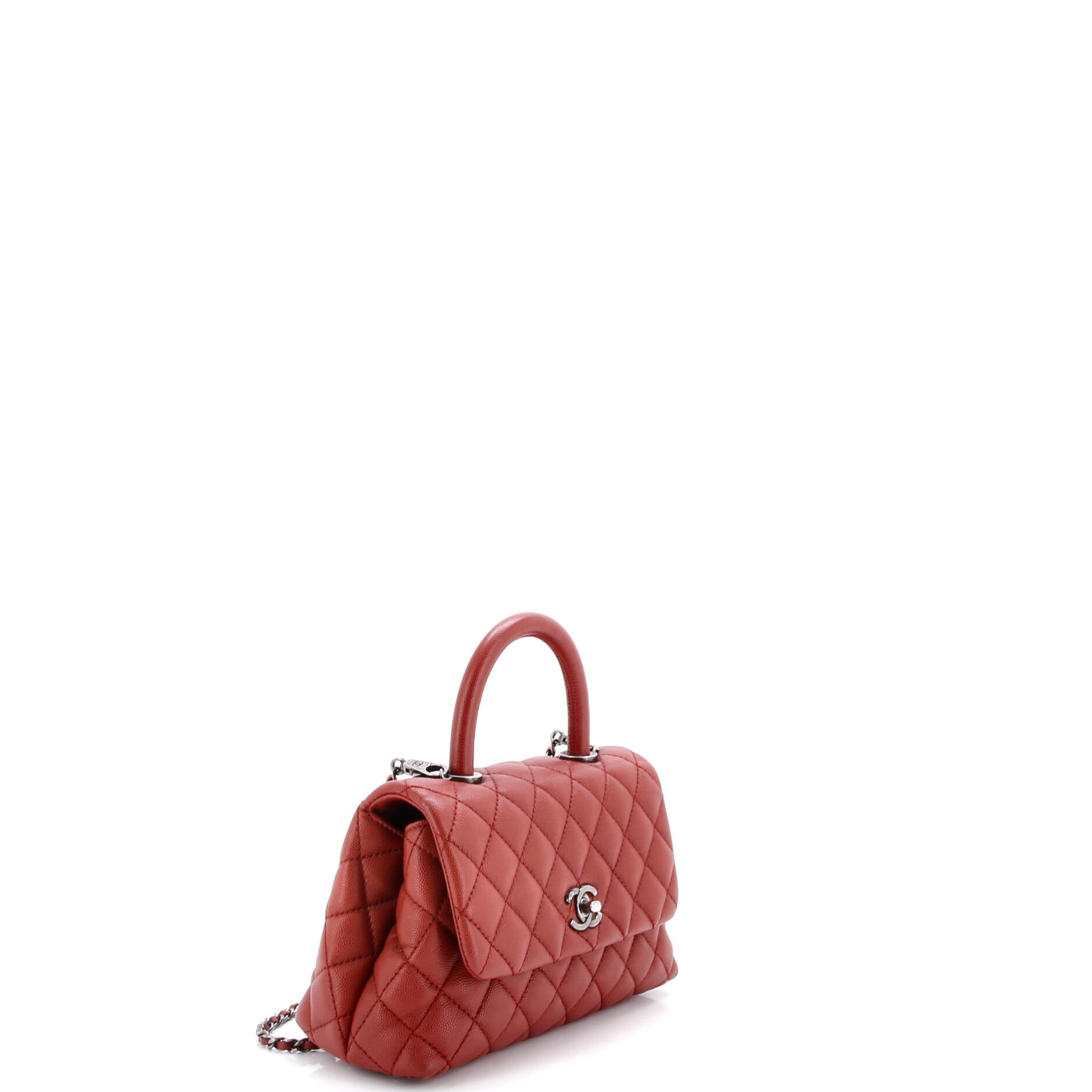 Coco Top Handle Bag Quilted Caviar Mini