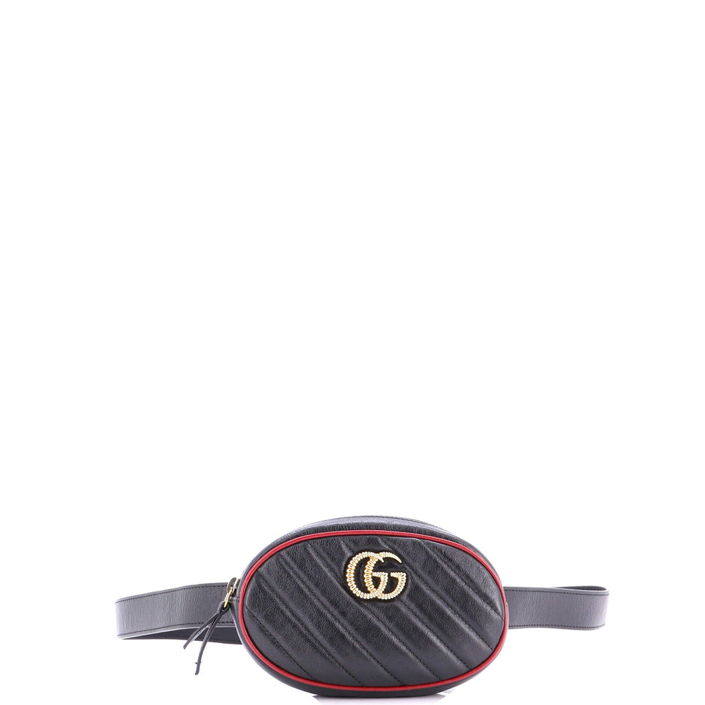 GG Marmont Belt Bag Diagonal Quilted Leather