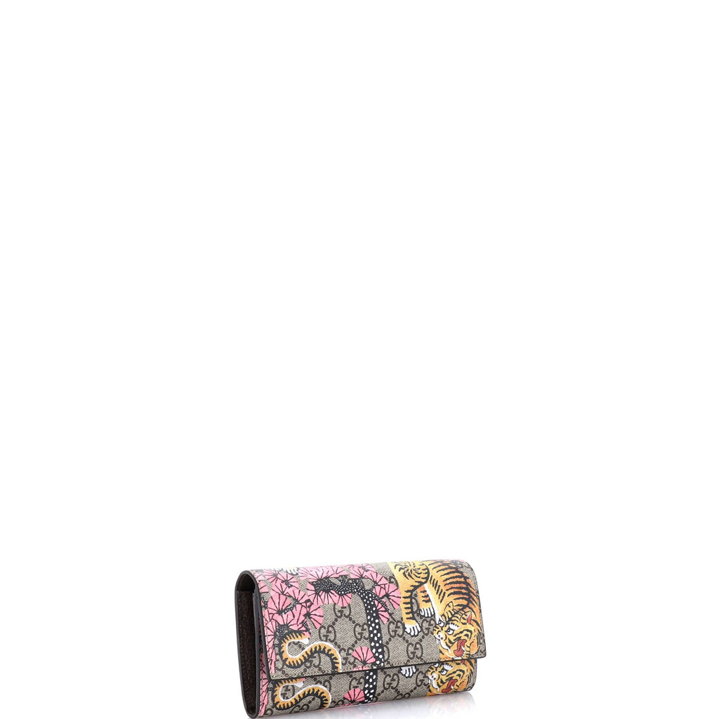 Continental Wallet Bengal Print GG Coated Canvas