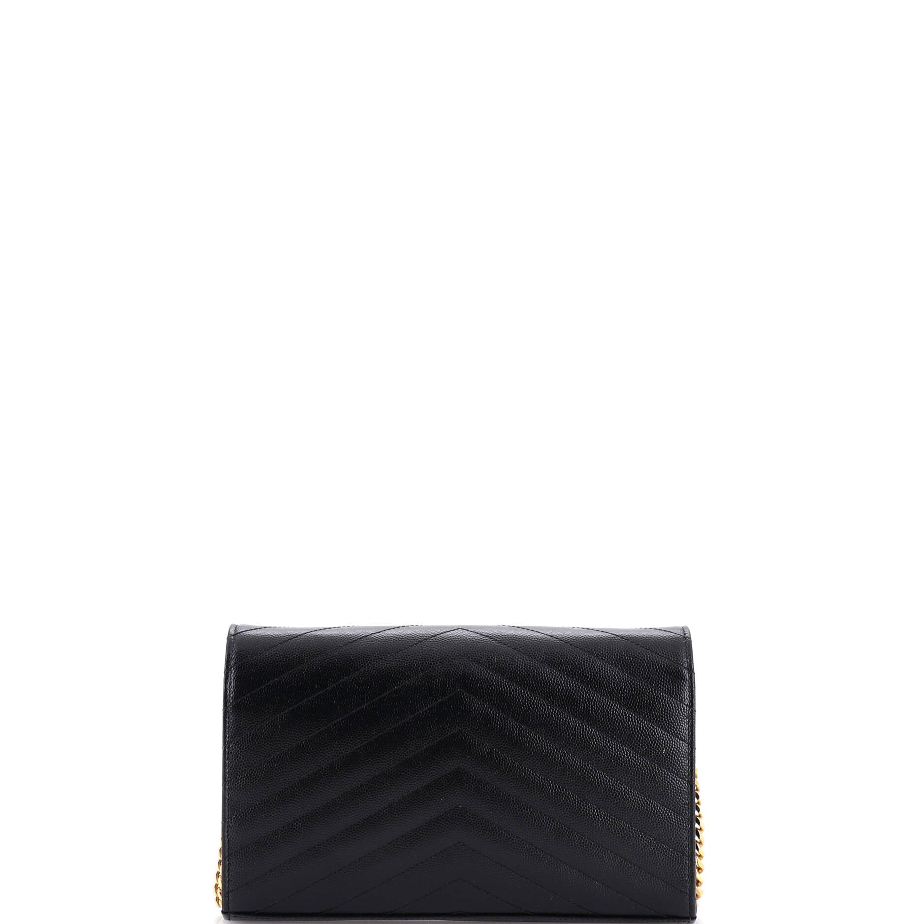Classic Monogram Wallet on Chain Matelasse Chevron Leather Medium