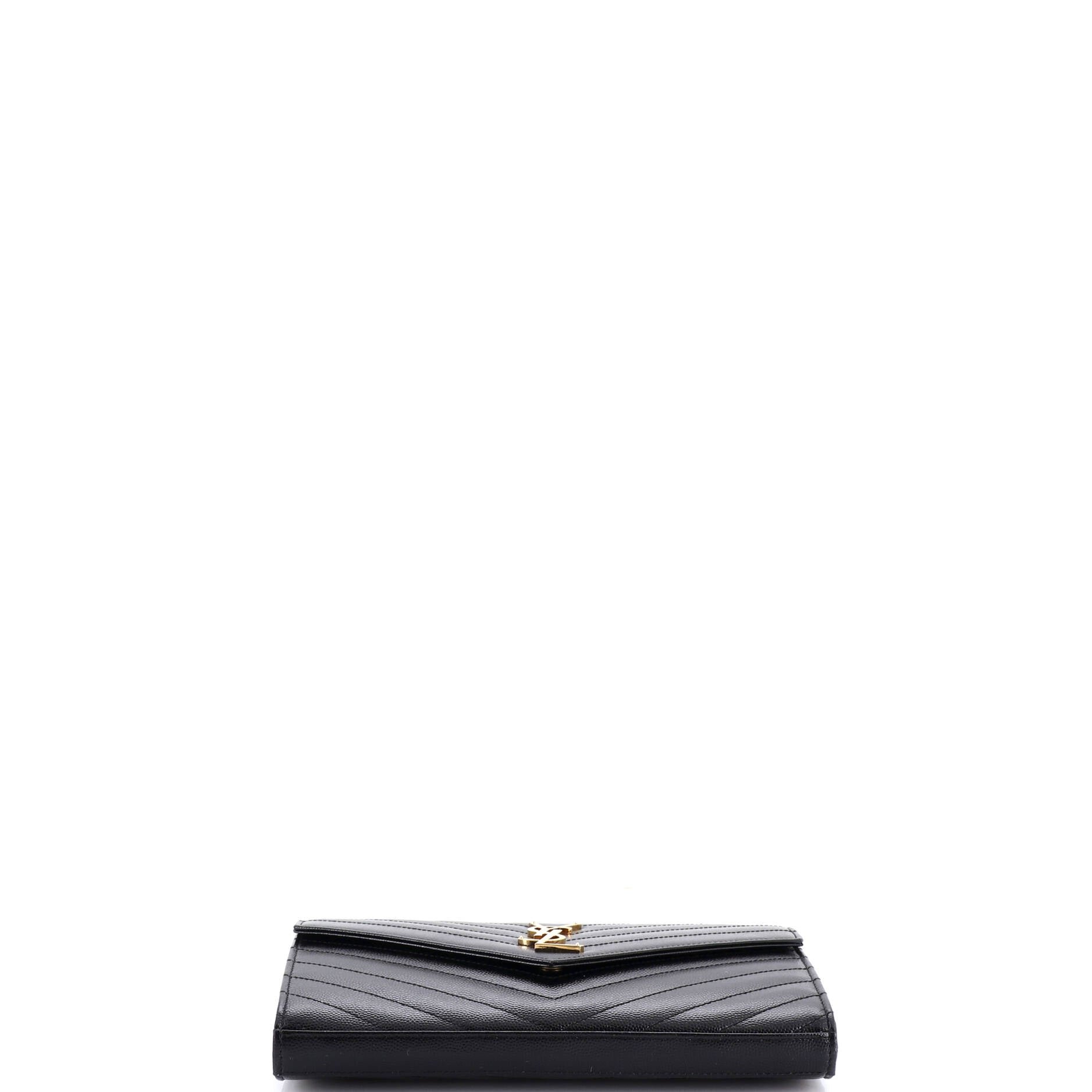 Classic Monogram Wallet on Chain Matelasse Chevron Leather Medium