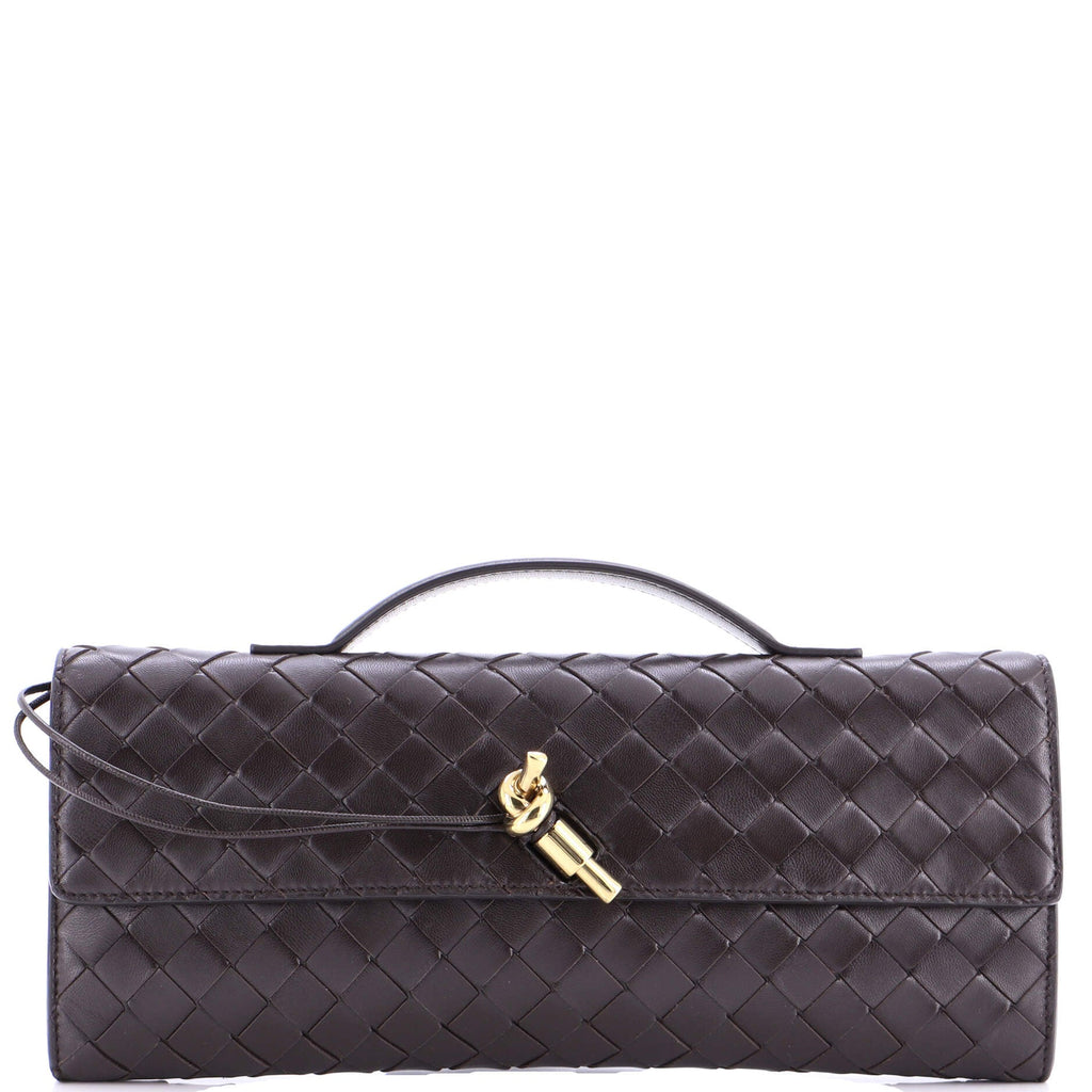 Andiamo Top Handle Clutch Intrecciato Nappa Long