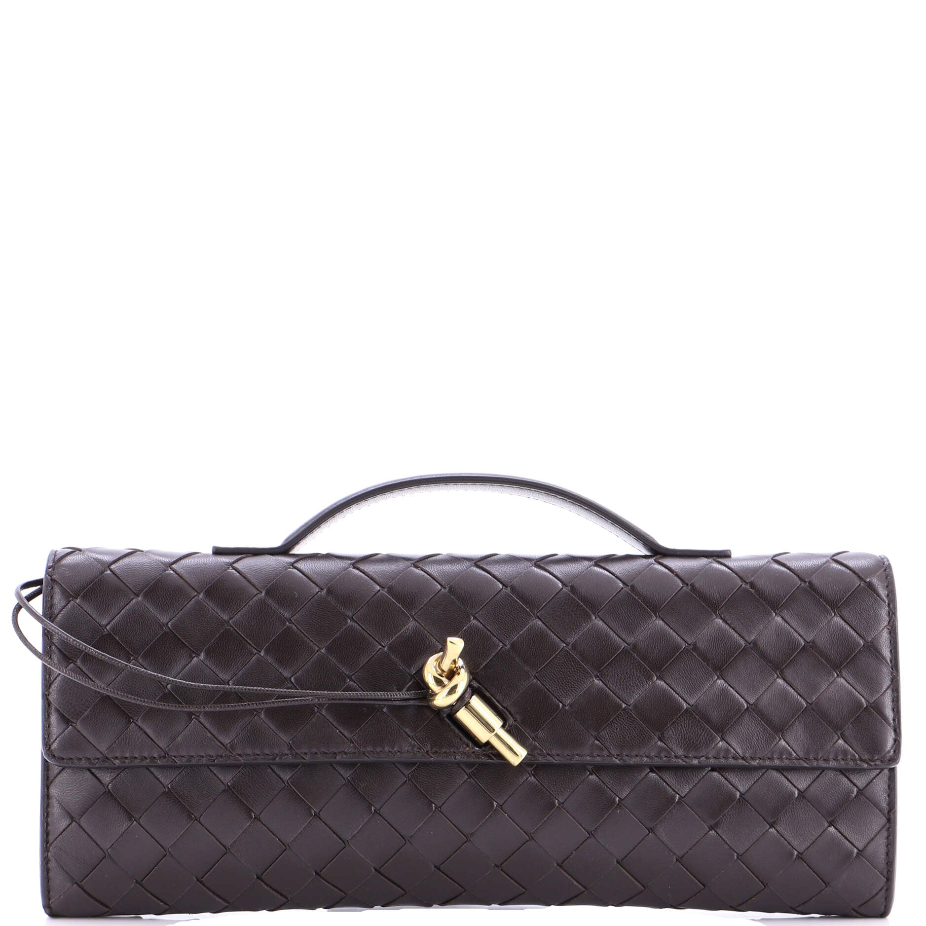 Andiamo Top Handle Clutch Intrecciato Nappa Long