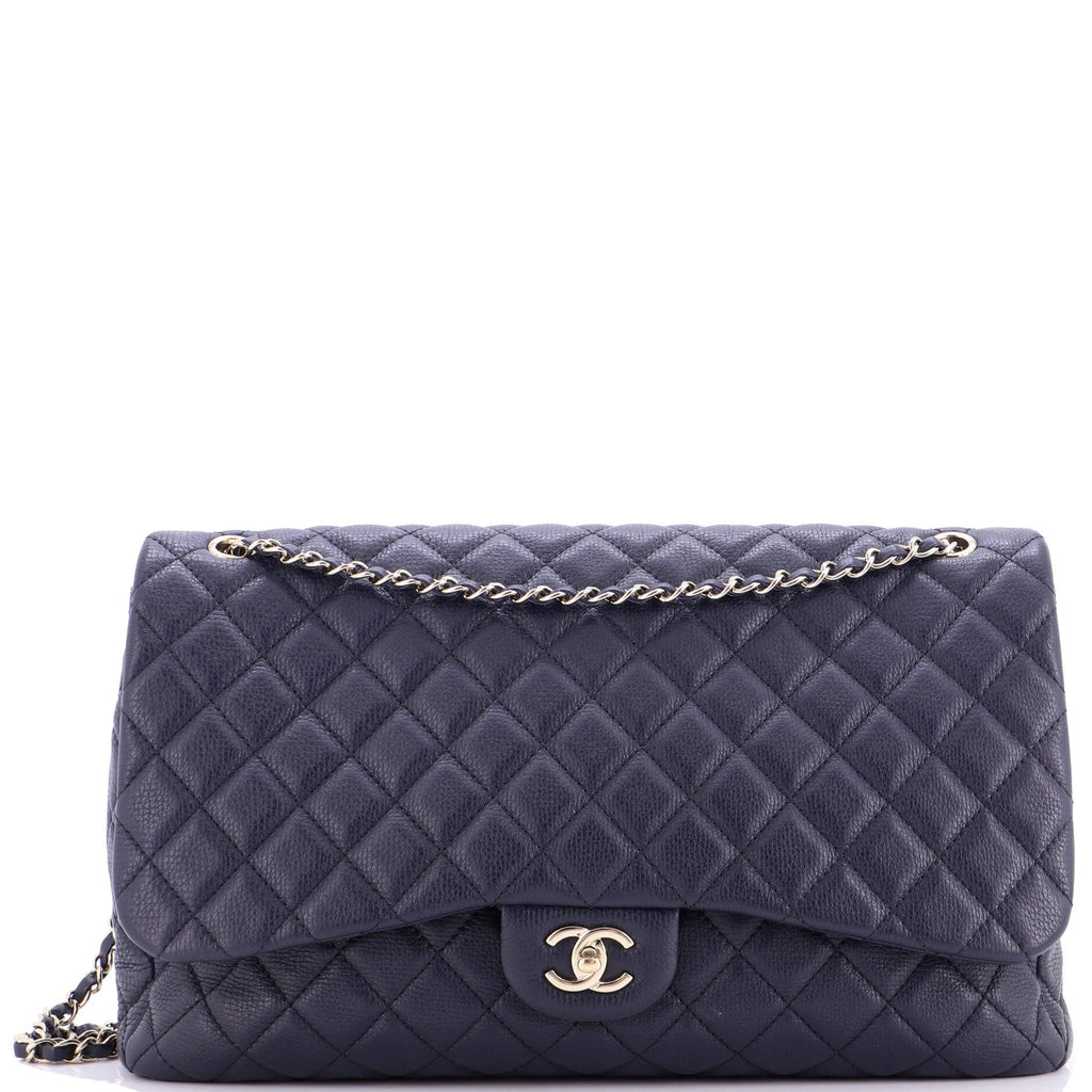 XXL Travel Flap Bag Quilted Calfskin Small