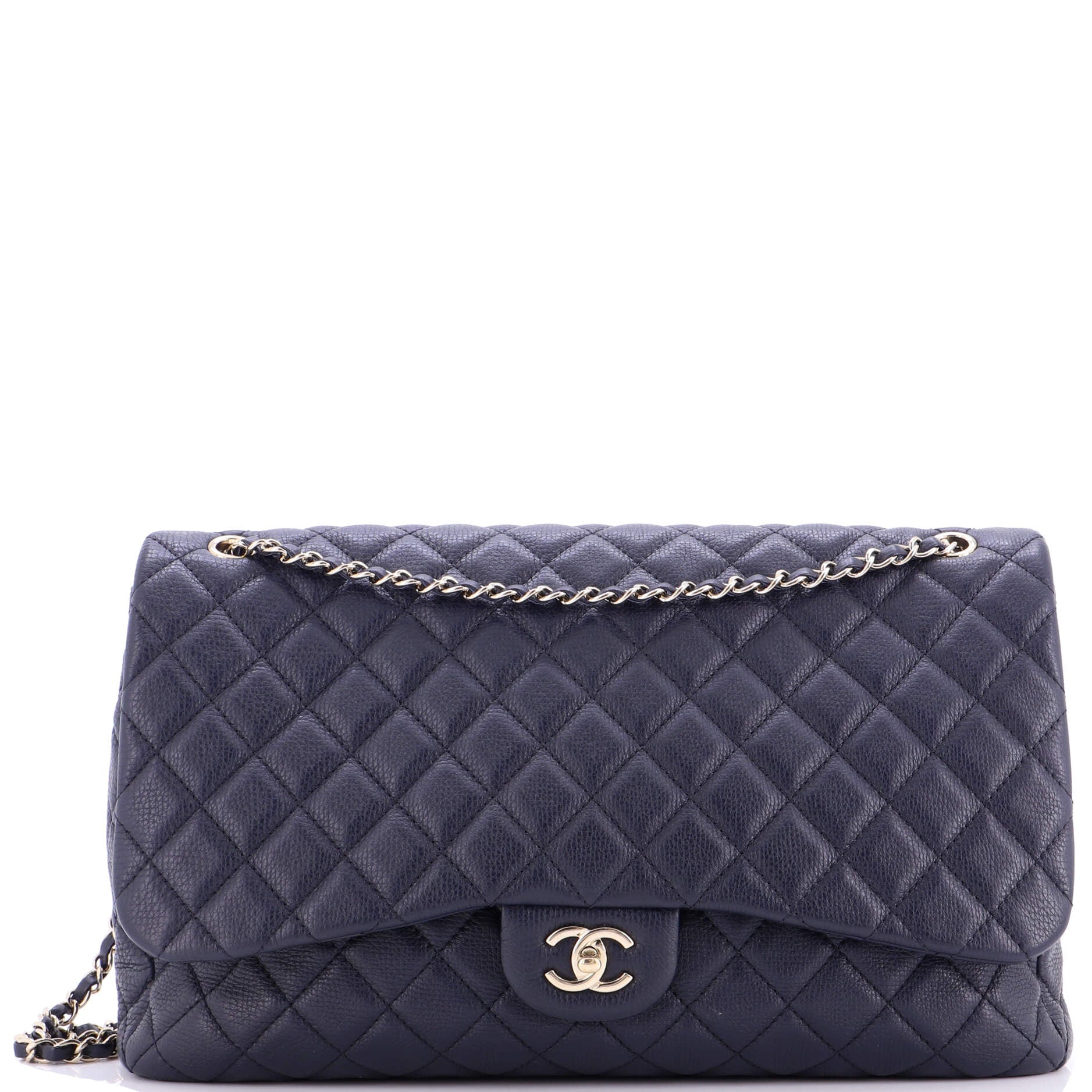 XXL Travel Flap Bag Quilted Calfskin Small