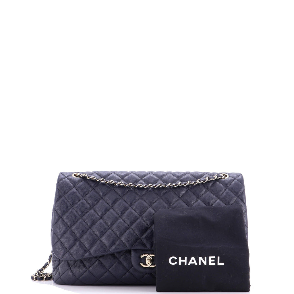 XXL Travel Flap Bag Quilted Calfskin Small