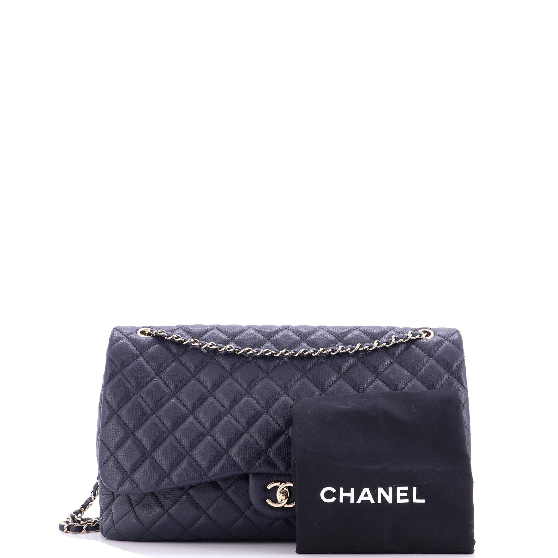 XXL Travel Flap Bag Quilted Calfskin Small