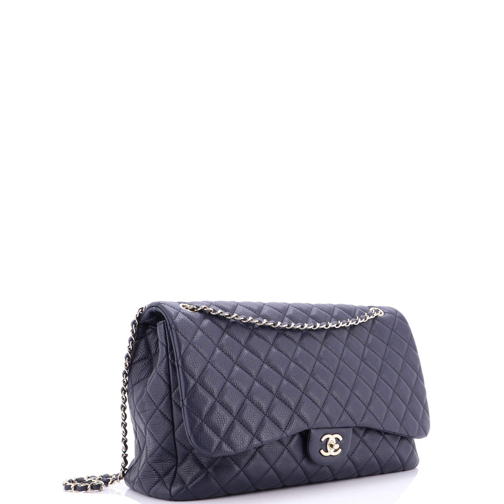 XXL Travel Flap Bag Quilted Calfskin Small