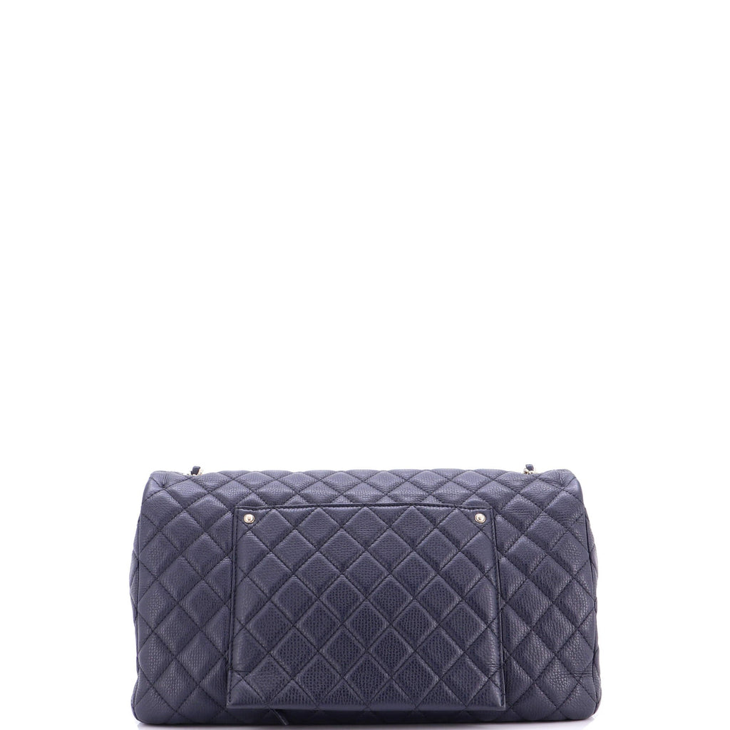 XXL Travel Flap Bag Quilted Calfskin Small