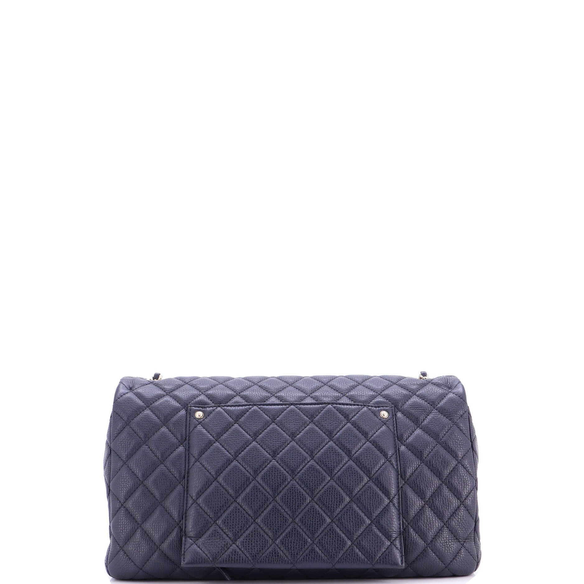 XXL Travel Flap Bag Quilted Calfskin Small