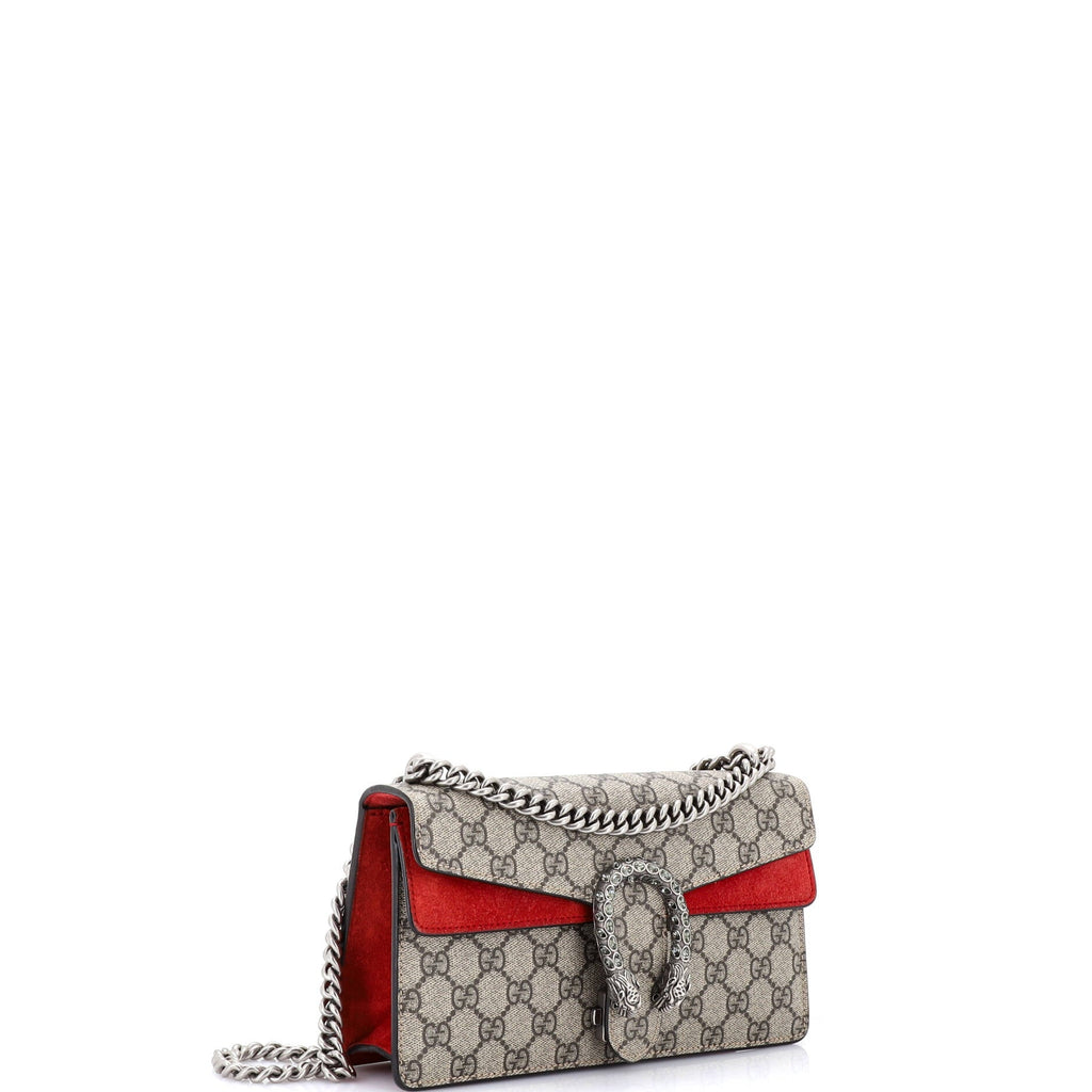 Dionysus Bag GG Coated Canvas with Crystal Embellished Metal Small