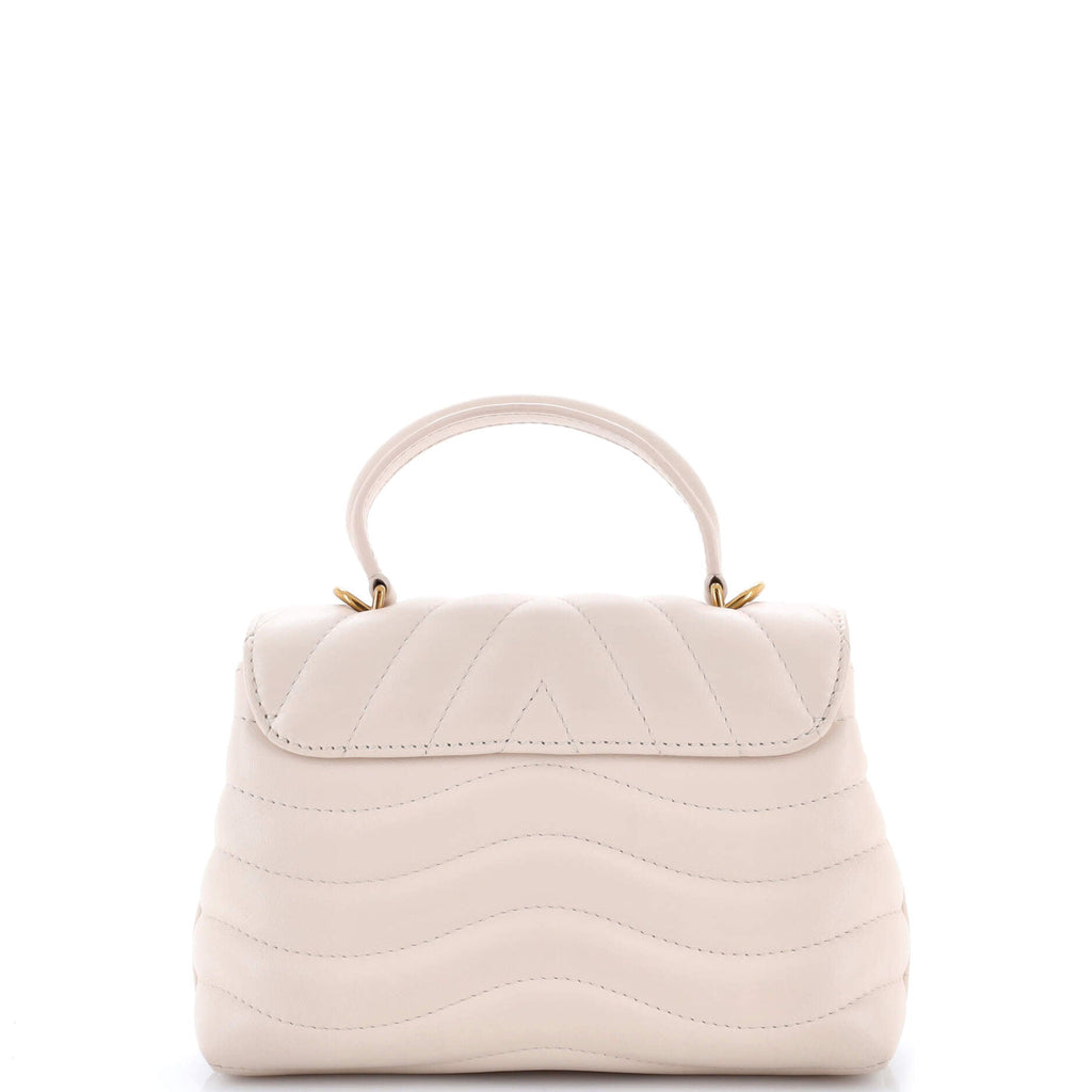 New Wave Hold Me Top Handle Bag Quilted Leather