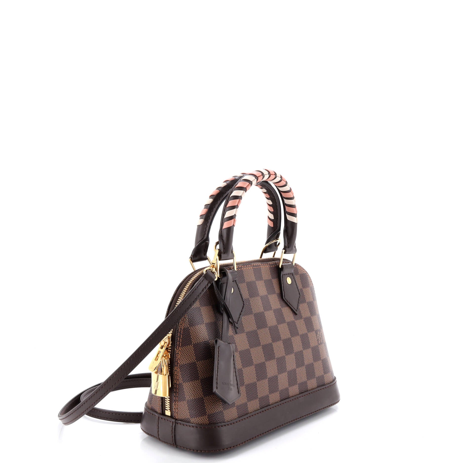 Alma Handbag Damier with Braided Detail BB