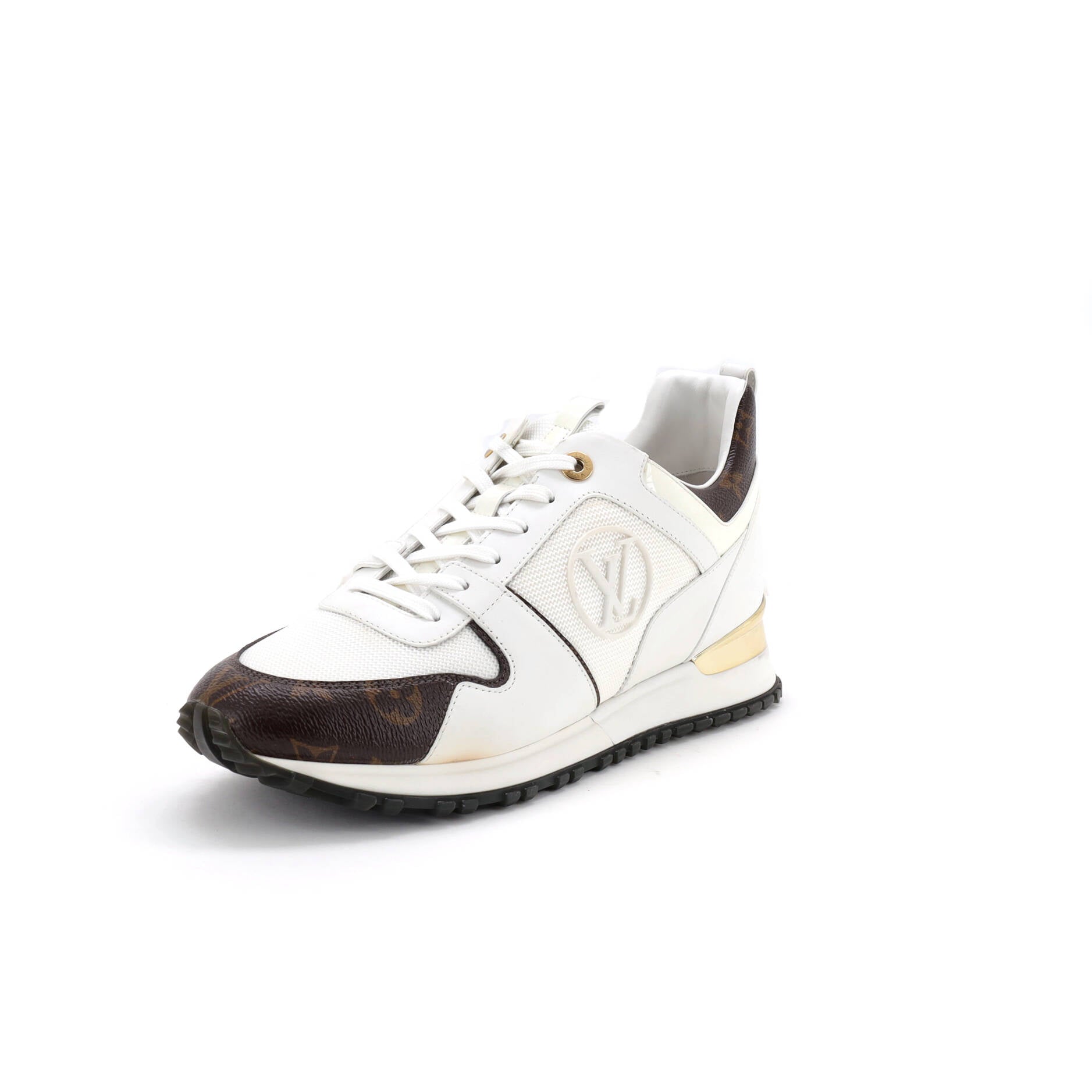 Women's Run Away Sneakers Mesh with Monogram Canvas and Leather