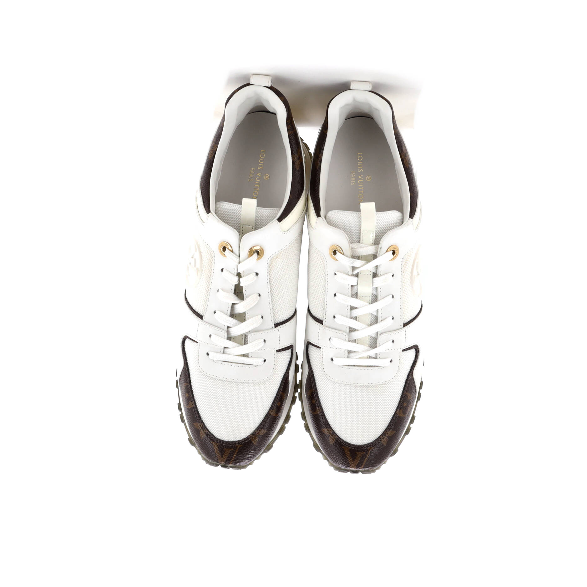 Women's Run Away Sneakers Mesh with Monogram Canvas and Leather