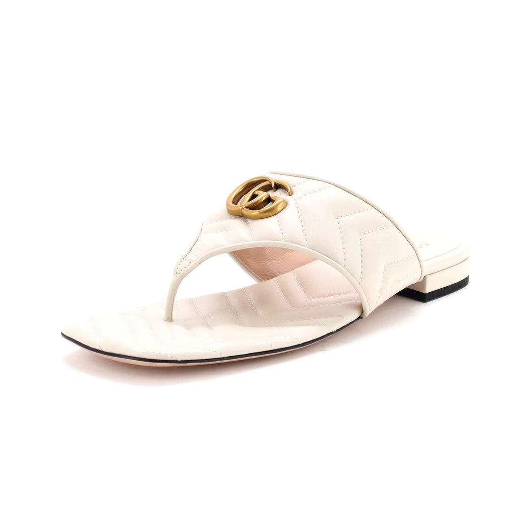 Women's Marmont Thong Flat Sandals Matelasse Leather