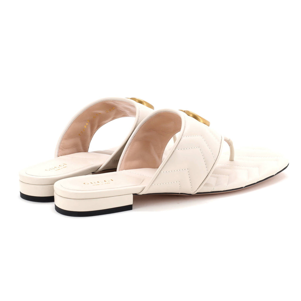 Women's Marmont Thong Flat Sandals Matelasse Leather