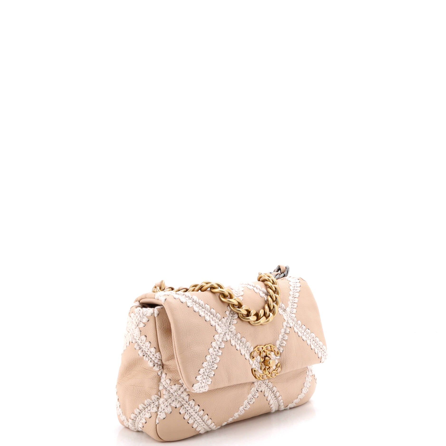 19 Flap Bag Crochet Quilted Calfskin Medium